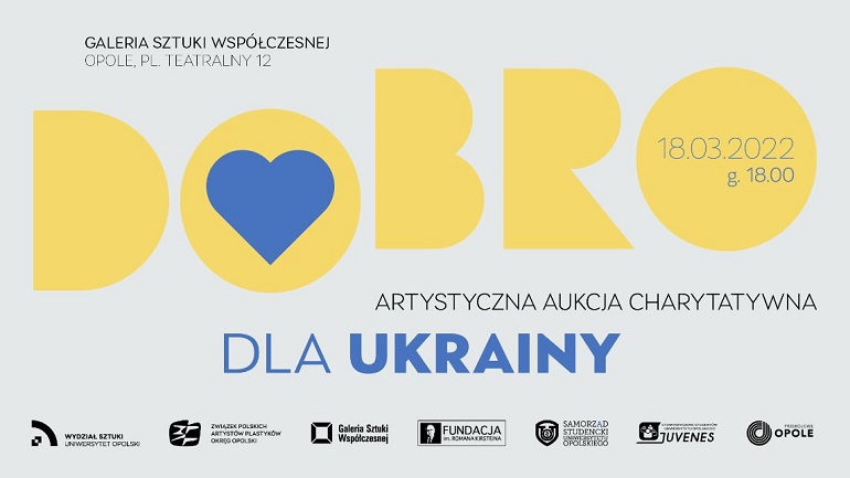 Zdjęcie nagłówkowe otwierające podstronę: Artystyczna akcja charytatywna dla Ukrainy „Dobro”