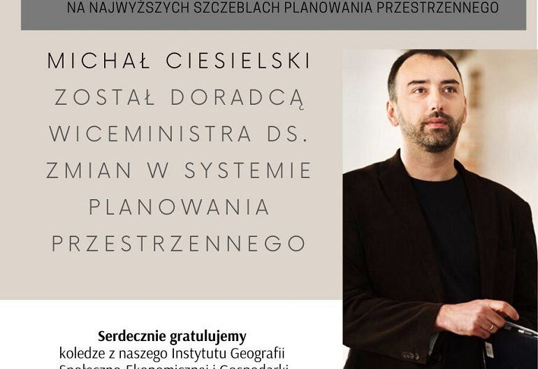 Przeniesienie do informacji o tytule: Michał Ciesielski z IGSEiGP doradcą ministerialnym